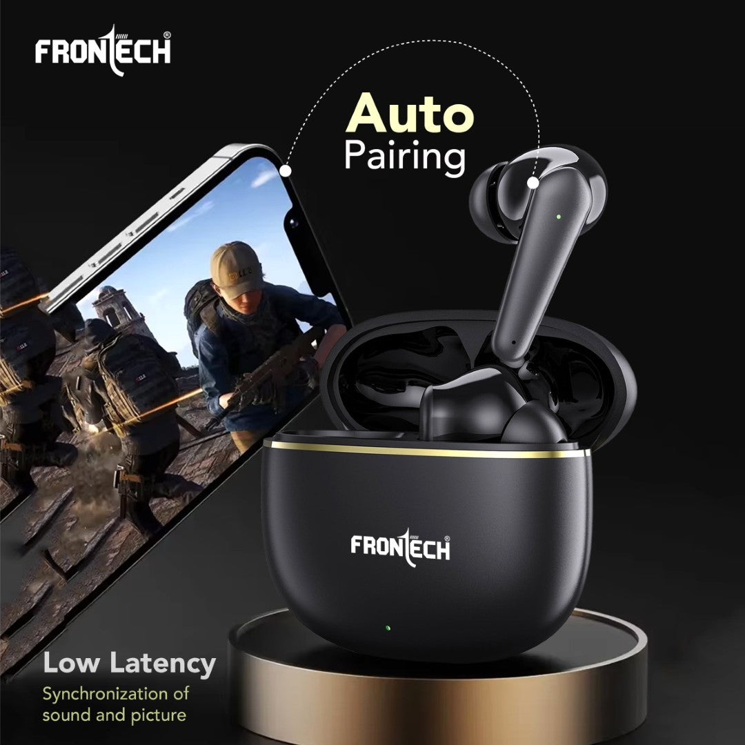 Frontech Wireless Earphone | Deep Bass, 35 Hrs Playtime, Bluetooth 5.3, Touch Control (EF-0063) Frontech Wireless Earphone | Deep Bass, 35 Hrs Playtime, Bluetooth 5.3, Touch Control (EF-0063)